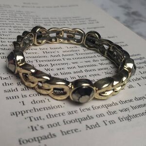 Gold and Gray Studded Bracelet